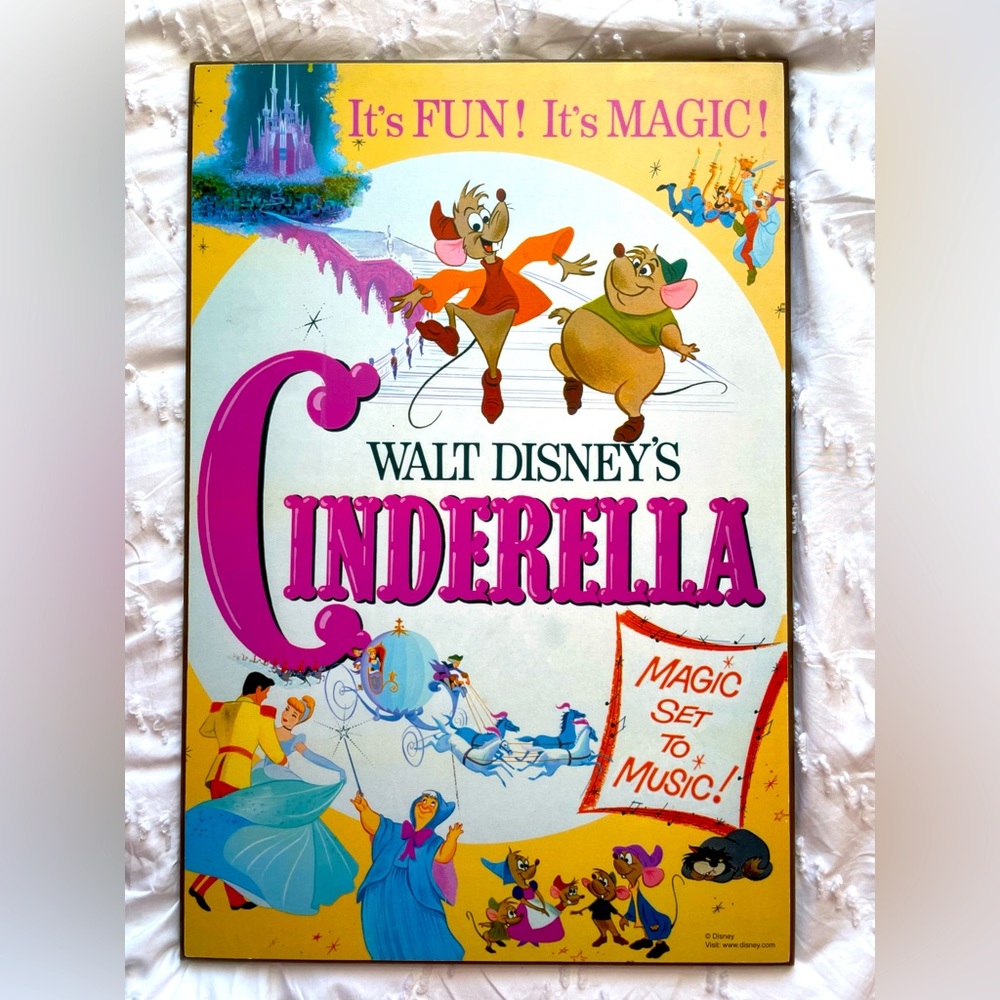 hobby lobby Disney wooden Cinderella Poster movie wall hanging